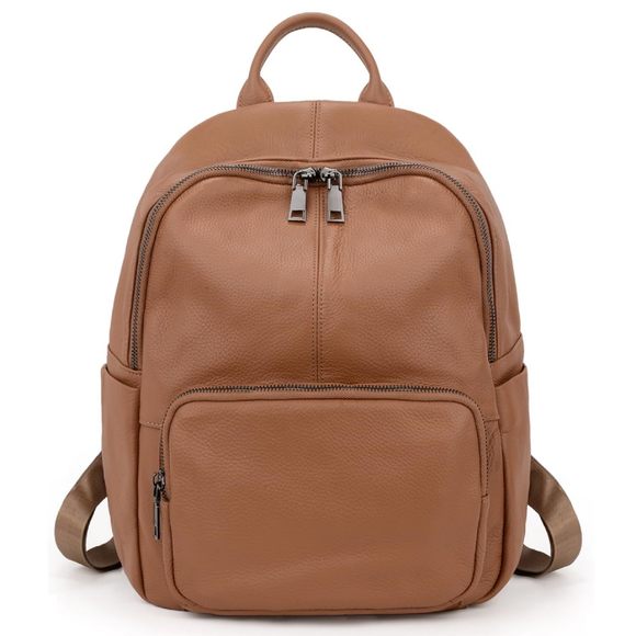 Women's Real Leather Backpack Purse Convertible Shoulder Bag Versatile💚 - Picture 1 of 7